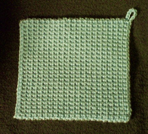 in Sunny Variegated Set of 2 Pot Holder Handmade of 100% Cotton Crochet Hot Pad