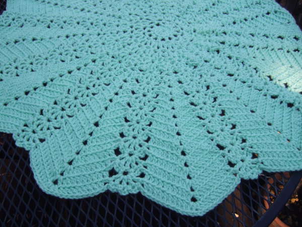 Lacy Round Ripple Blanket  Afghans Baby Crocheted My Patterns 