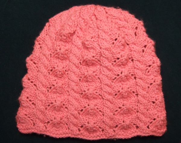 Faceted Lace and Cables Baby Hat for Straight Needles ...
