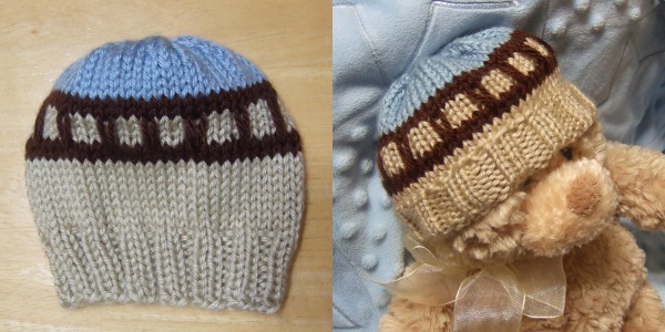 Train Track Baby Hat for Straight Needles Baby Clothing Knitted My